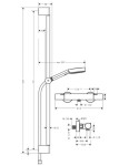 HANSGROHE - Pulsify Select S Sprchový set s termostatem, 3 proudy, matná černá 24261670