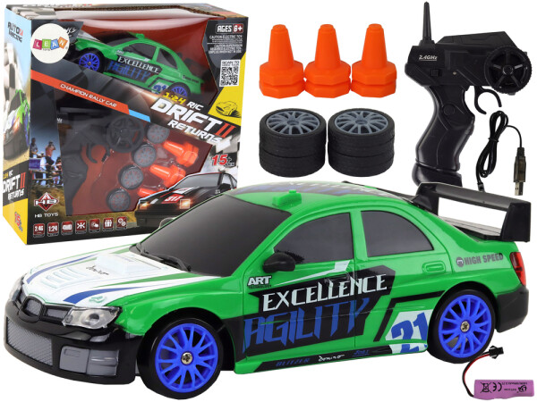 Mamido Sportovní autíčko na dálkové ovládání R/C 1:24 s vyměnitelnými koly zelené