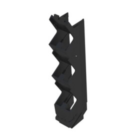 Electronics housings, OMNIMATE Housing - series CH20MBlack, Side element, Width: 17,5 mm