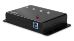 Lindy USB 3.0 hub 4 porty kov černá / USB hub / LED indikace / kovové tělo / kabel 0,8 m (43374)