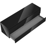 MEXEN/S - Orio koupelnová skříňka pod umyvadlo 160 cm s deskou, 2 zásuvky, černá lesk 91A10-16047-2-BFFC70