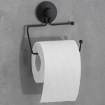 Erga Dexi, držák toaletního papíru na přísavce, černá matná, ERG-YKA-CH.DEXI-UP-BLK