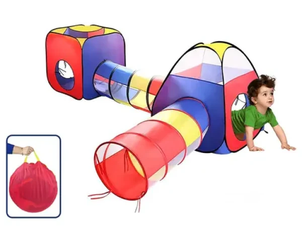 Dětský hrací stan 4v1 Kostka-Tunel-Iglú / Hrací stan / 270x210x95 cm (004178)
