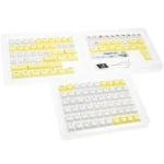 Ducky x Fallout sada kláves žluto-bílá / Náhradní klávesy / 132 kláves / DE Layout (DCA132-DEVAUCHPH1)