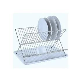 MSV DRAIN skládací odkapávač na nádobí bílý / chromovaná ocel / 40 x 34.5 x 27 cm (3700703915324)