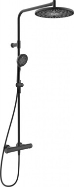 HANSA - Aurelia Sprchový set s termostatem, průměr 30 cm, 3 proudy, matná černá 4719910333