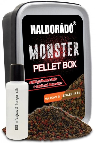 Haldorádó Pelety Monster Pellet Box 2mm 400g - N-Butyric-mořský krab,Haldorádó Pelety Monster Pellet Box 2mm 400g - N-Butyric-mořský krab