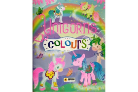 Třpytivé omalovánky: Unicorns colours lila