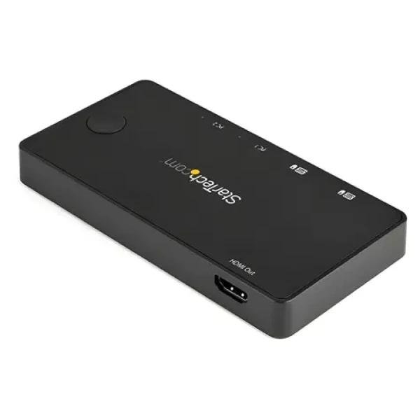 StarTech 2-portový USB-C KVM přepínač / KVM přepínač / HDMI 2.0 / 4K 60Hz / USB-C hybrid (SV211HDUC)