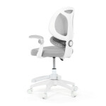 Dětská židle, výškově nastavitelná, šedá síťovina, KA-W8008 GREY