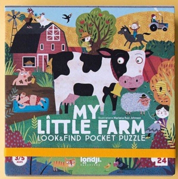 LONDJI Kapesní puzzle Malá farma - 24 pcs