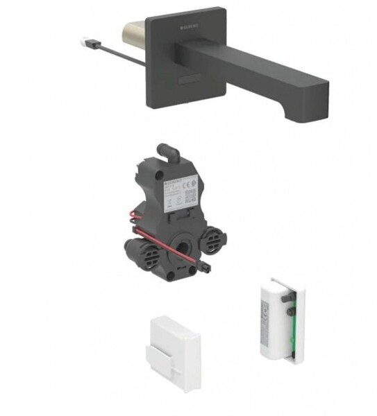 GEBERIT - Brenta Elektronický umyvadlový ventil pod omítku, napájení z generátoru, easy to clean, matná černá 116.275.14.1