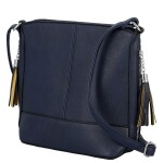 Trendy dámská koženková crossbody kabelka Lída, modrá