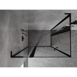 MEXEN/S - Mist L Duo sprchový kout dveře křídlové 115 x 110, černý okraj, černá 8A4L-115L-110P-70-70