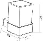 MEXEN - Pavo držák skleničky, chrom 7030438-00