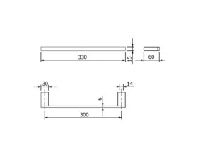 KLUDI - Vela C Držák ručníku, délka 33 cm, chrom 3196205