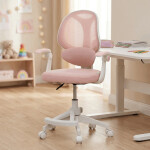 Dětská židle, výškově nastavitelná, růžová síťovina, KA-W8008 PINK