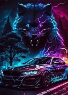 NORIMPEX Diamantové malování Vlčí duch II