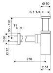 SCHELL - Quad Designový sifon QUAD, chrom 015050699