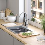 Quadron - Granitový dřez KURT 110 WORKSTATION Grey Metallic ZLE-09004