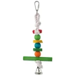 Bird Jewel Hračka - závěsná dřevěná hrazda se zvonkem 30 cm (452-31006)