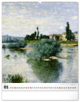 Nástěnný kalendář 2027 Notique Claude Monet, 48 x 56 cm