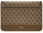 Guess 4G Stripe Metal Logo hnědá / Obal na notebook / 14" (GUCS14PS4SGW)