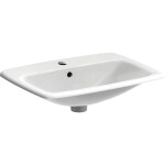 GEBERIT - Selnova Square Umyvadlo 60x45 cm, s 1 otvorem pro baterii, s přepadem, bílá 500.307.01.1