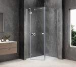 POLYSAN - GLOBE CHROME čtvrtkruhový sprchový kout 800x1000, čiré sklo, levé GB2810LC