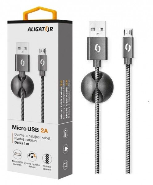 Datový kabel ALIGATOR PREMIUM 2A, lightning (DATKP04)