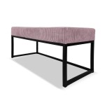 FRONTI Lavička KAYA 80x38 - růžová - manšestr - LINCOLN 61