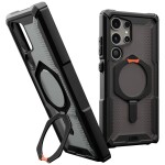 Urban Armor Gear Plasma XTE Kickstand zadní kryt na mobil Samsung Galaxy S24 černá, oranžová stojící, Kompatibilní s MagSafe