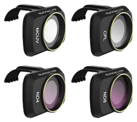 Sunnylife MM-FI9257 / Sada filtrů pro dron / CPL / ND4 / ND8 / UV / DJI Mini 2, Mini 2 SE (MM-FI9257)