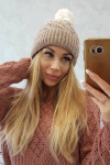 Fleecová čepice Ilona K218 beige+ecru UNI