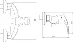 NOVASERVIS Sprchová baterie bez příslušenství 150 mm Metalia 57 bílá 57060/1,1