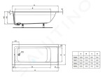 IDEAL STANDARD - Connect Air Vana 1700x700 mm, bílá T361701