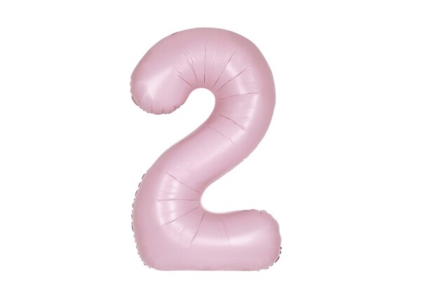 Balónek narozeniny číslo 2 světle růžové 86 cm Balónek narozeniny číslo 2 světle růžové 86 cm