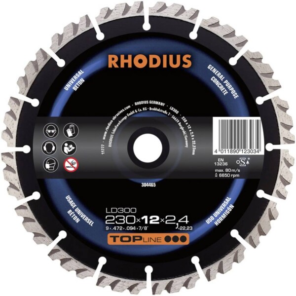 Rhodius 304462 LD300 diamantový řezný kotouč Průměr 125 mm Ø otvoru 22.23 mm beton 1 ks