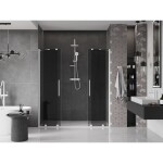 MEXEN/S - Velar Duo posuvné sprchové dveře 170 cm, grafit, bílá 871-170-000-42-20