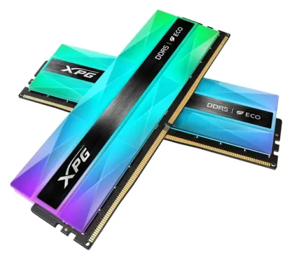 Adata Lancer NEON šedá / Paměť RAM / DDR5 32GB (2x16GB) / 8000 MHz / CL38 / RGB (AX5U8000C3816G-DCLANRSG)