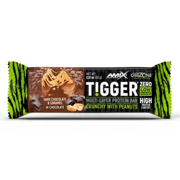Amix Tigger Zero Protein Bar 60 g dark chocolate caramel (16073)