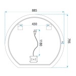 REA - Zrcadlo LED 90cm Fabio HOM-00911