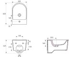 CERSANIT - Závěsný bidet INVERTO K671-002