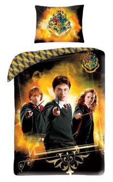 Halantex Bavlněné povlečení Premium Harry Potter gold 140x200 cm