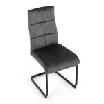 Židle jídelní, šedý samet, černá pohupová podnož