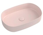 ISVEA - INFINITY OVAL keramické umyvadlo na desku, 55x36cm, růžová Salmon 10NF65055-2S