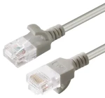MicroConnect CAT6 U/UTP SLIM 1.5m šedá / Patch kabel / RJ-45 / PVC (V-UTP6015-SLIM)