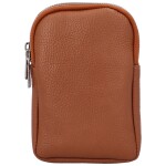 Luxusní dámské kožené MINI crossbody Lucho, koňaková