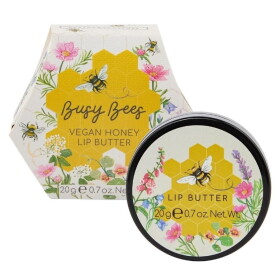 HEATHCOTE & IVORY Máslo na rty Busy Bees 20 g, žlutá barva, plast