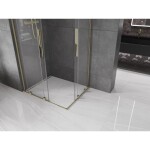 MEXEN/S - Velar L Duo sprchový kout, posuvné dveře 100 x 90, transparent, zlato 871-100-090-02-03-50